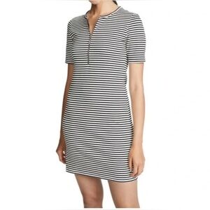 Current/Elliott Black and White Striped Mini Dress